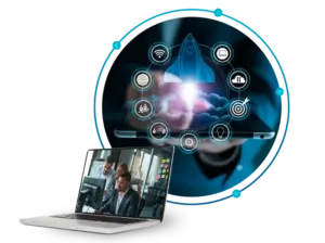 Runde Grafik zu IT-Lösungen